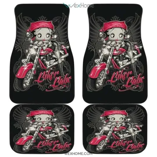 Discover Betty Boop Car Floor Mats Red Dress Cartoon Style Gift Auto Interior Decor