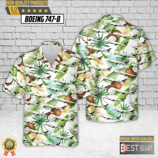Discover Lufthansa Boeing 747 8 Hawaiian Shirt Outfit
