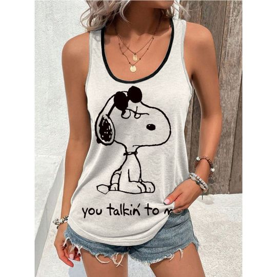 Discover Summer Snoopy cartoon 3D Tank Top