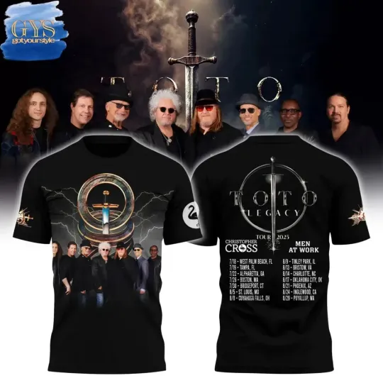 Discover Toto Band North America Summer Tour 2025 T-Shirt