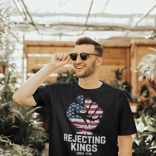 Discover Rejecting Kings Since 1776 PNG - American Flag Patriotic