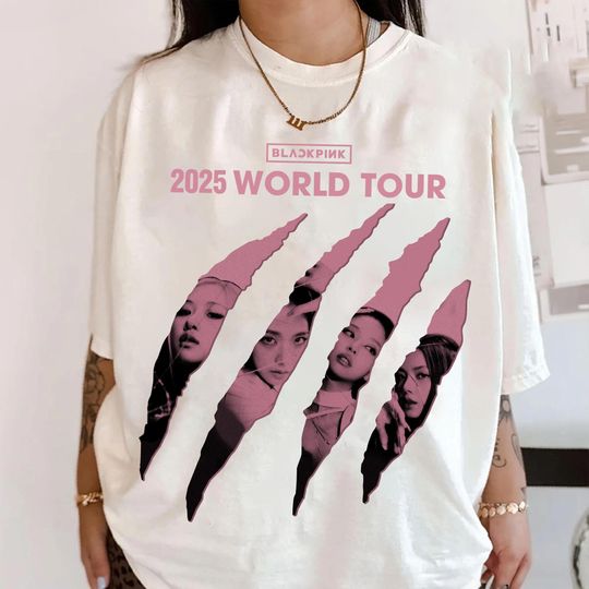 Discover Blackpink Retro Vintage Shirt, Blackpink 2025 World Tour