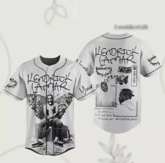 Discover Kendrick Lamar Tour Baseball Jersey  Music Album Baseball Rap Tour Jersey