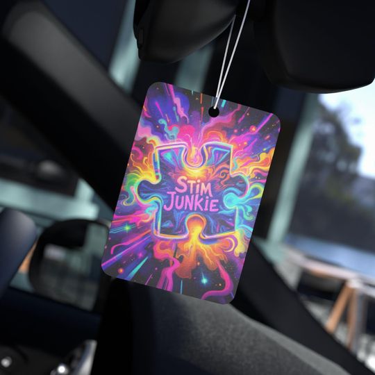 Discover Colorful Puzzle Piece Car Air Freshener, Gift for Autism, Car Decor
