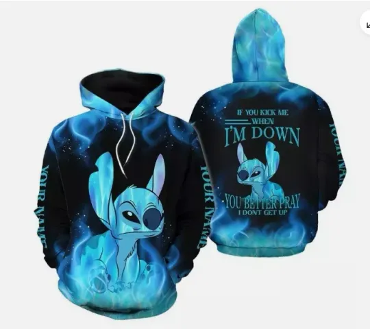 Discover Stitchh If You Kick Me 3D HOODIE