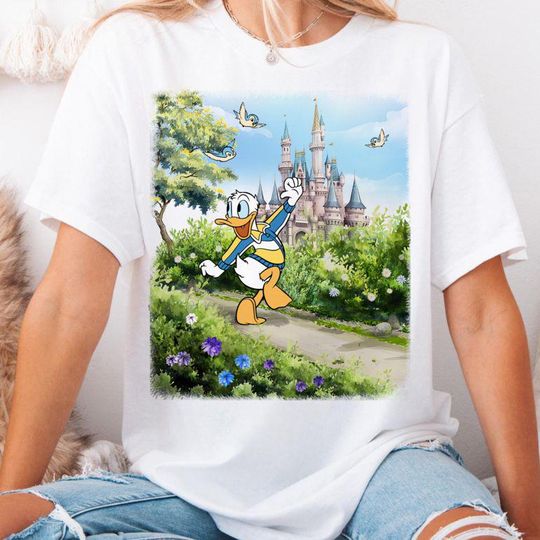 Discover Donald Shirt, Retro Disneyyy Donald Tee, Floral Donald Duckk Shirt