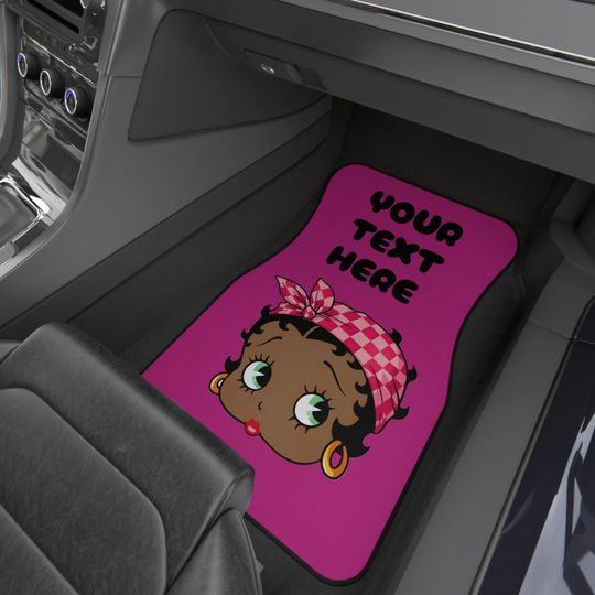 Discover Customizable Black Betty Car Mats - Set of 4 Pink Decor