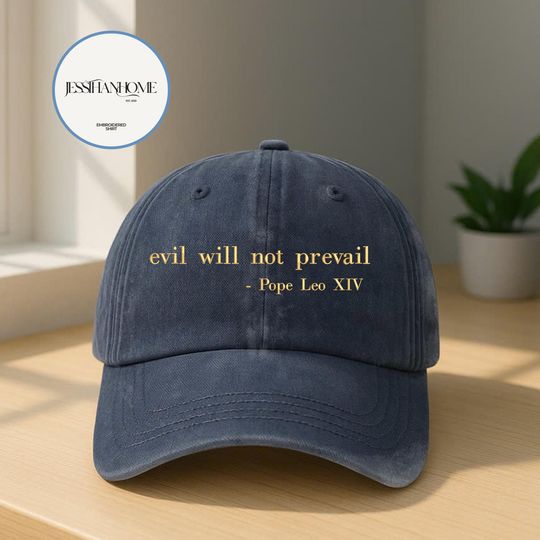 Discover Embroidered Pope Leo XIV Cap, Robert Prevost Pope American, Catholic Church