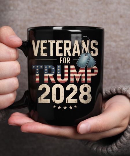 Discover f you don't like trump 2028 Black Glossy Mug, Trump Fathers day mug,  trump mug 2028, trump 2028 mug