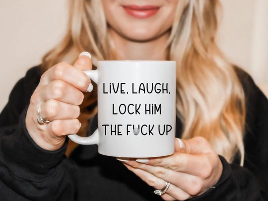 Discover Anti Trump Mugs, Live Laugh Lock Him Up, Feminist Rage, Anti MAGA, Progressive, Pro Democracy