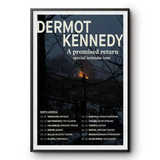Discover Dermot Kennedy A Promised Return Special Intimate Tour 2025 Poster
