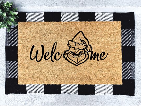 Discover Welcome Christmas | Christmas Doormat | Christmas Decor | Door Mat
