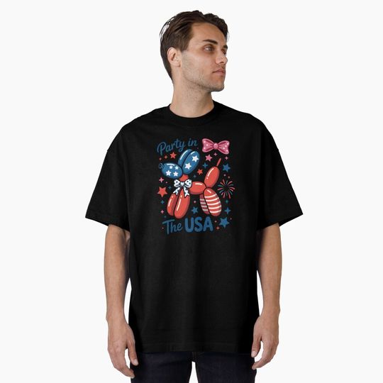 Discover Patriotic Balloon Dog – 4th of July Party in the USA Design T-Shirt