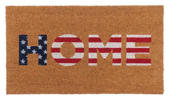 Discover American Flag Patriotic Coir Doormat with Heavy-Duty, Weather Resistant