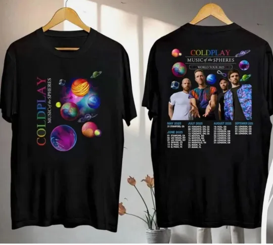 Discover Coldplay Music Of The Spheres Tour 2025 Shirt Coldplay Band Concert Shirt