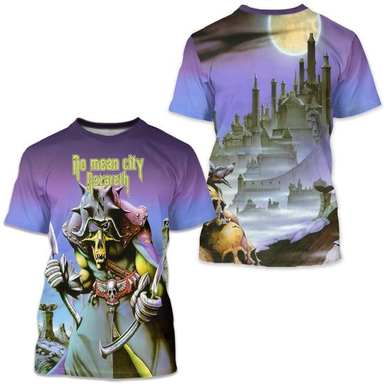 Discover Nazareth Rock Band No Mean City Album Cover AOP 3D T-shirt