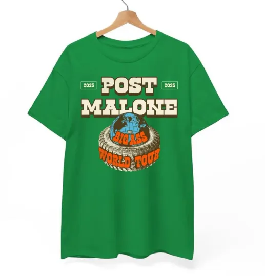 Discover NEW Post Malone The BIG ASS World Tour 2025 Green All Size Shirt