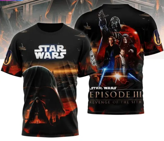 Discover Star-W-ars Episode III Revenge Of The Sith 3D T-Shirt