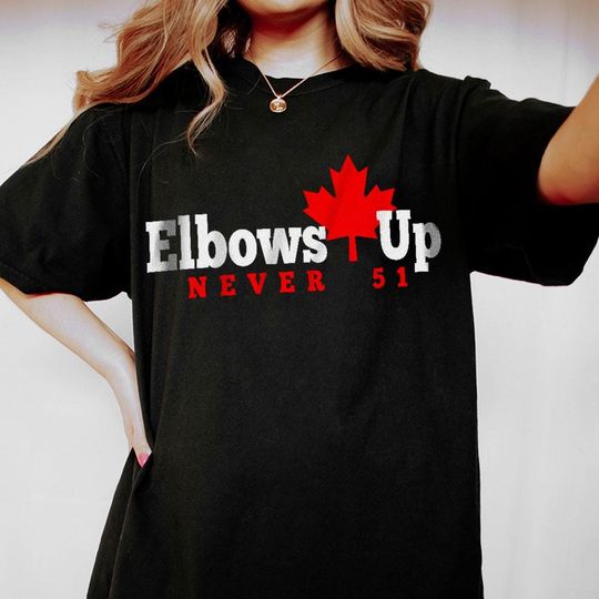 Discover Canada Elbows Up T-Shirt  Proud Canadian Hockey Culture, Stand for Canada