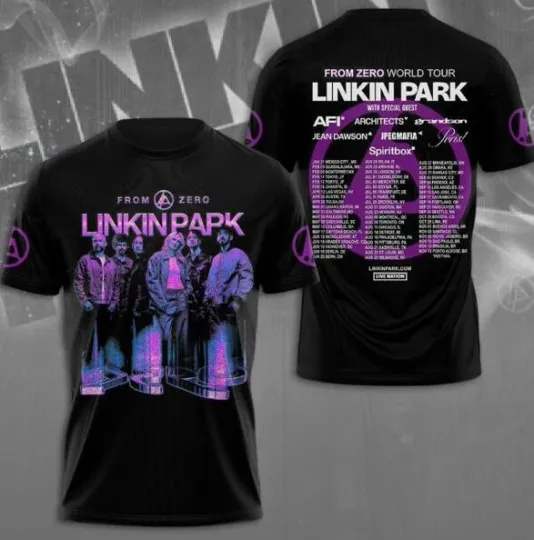 Discover Linkin Park 2025 From Zero World Tour With Special Guest 3D T-Shirt