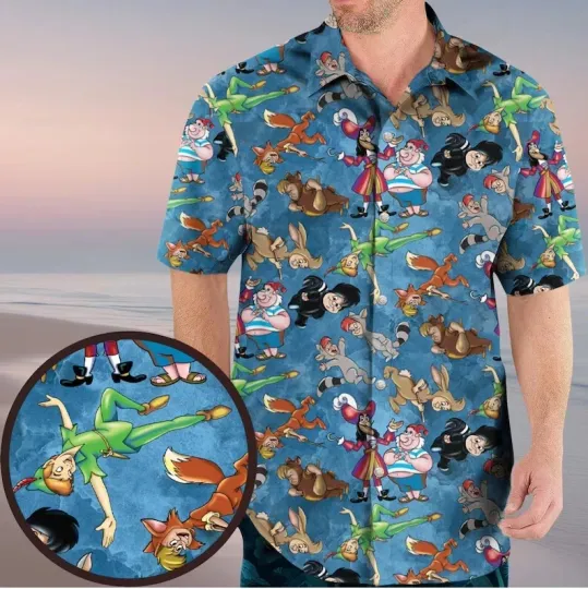 Discover peterr pann Hawaiian Shirt, Disneyyy Aloha Shirt, Neverlandd Shirt