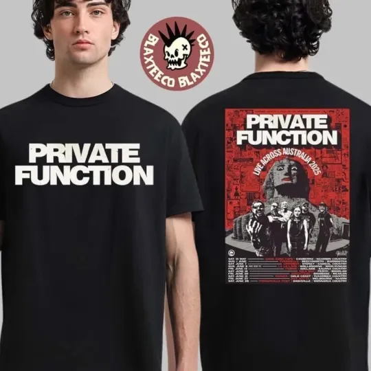 Discover Private Function Live Across Australia 2025 Tour Dates Unisex T-Shirt