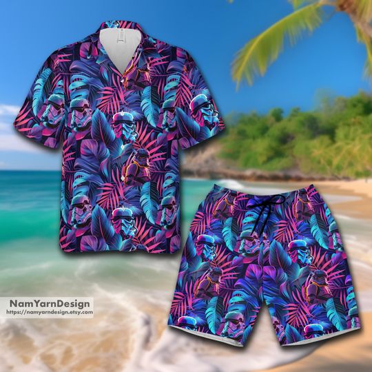 Discover Starr Warss Colorful Tropical Stormtrooper Hawaii Shirt, Starr Warss