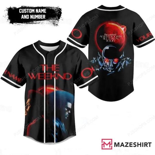 Discover Personalized Weeknds Baseball Shirt, Stylish Hurry Up Tomorrow Edition baseball jersey