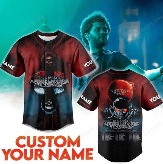 Discover Weeknds Music Jersey, Custom Baseball Shirt for True Fans of Hurry Up Tomorrow baseball jersey