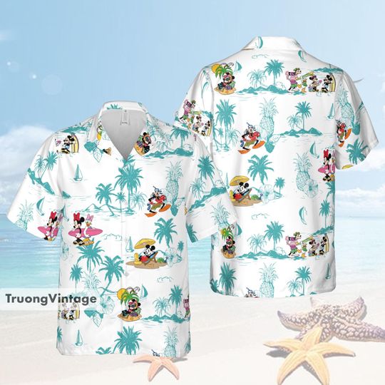 Discover Personalized Mickeyy And Friends Button Shirt, Mouse Hawaiian Shirt, Mickeyy Button Shirt