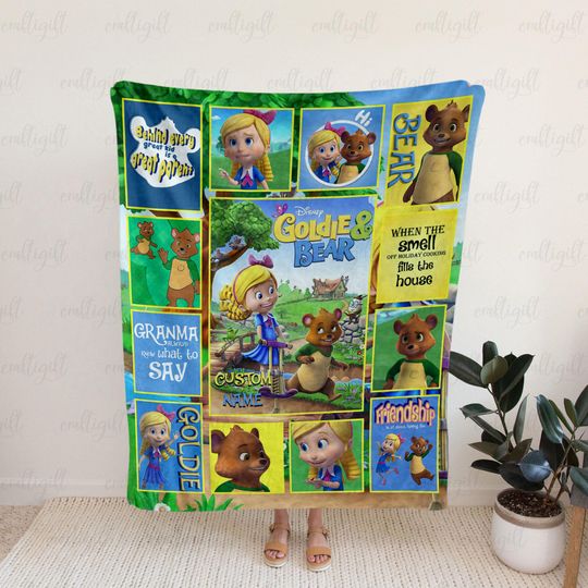 Discover Disneyyy Goldie & Bear Custom Blanket, animall kingdom Friendship Blanket, Disneyyy Blanket