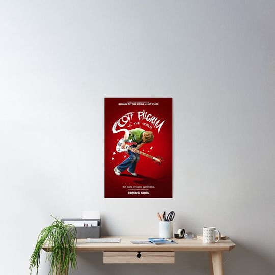 Discover The Coming World Red Guitar Poster, Movie Fan Gift