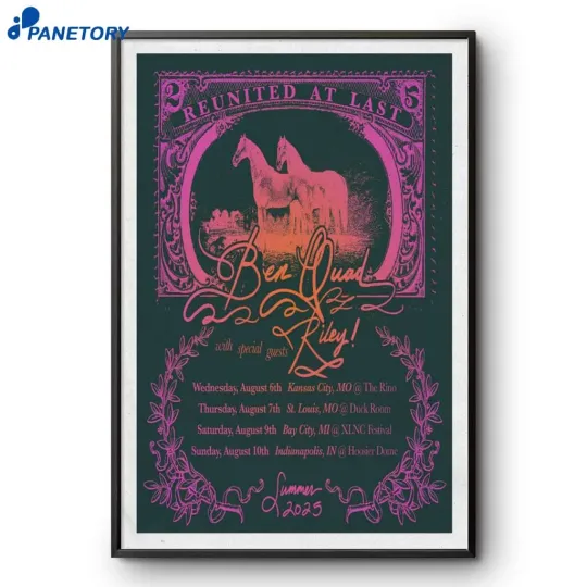 Discover Ben Quad Reunited At Last Summer Tour 2025 Poster