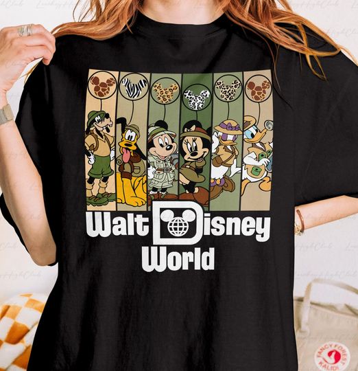 Discover Mickeyy & Friends Balloons animall kingdom Shirt, Girly Disneyyy Safari Shirt