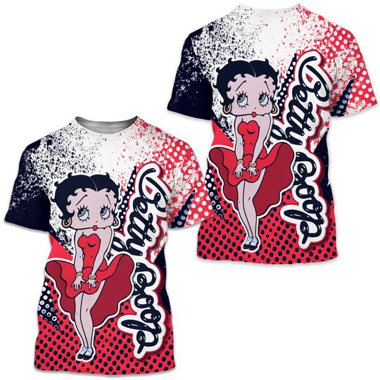 Discover Betty Boop Shirt JD 11 Low Gym Red, Black White 3D Shirt