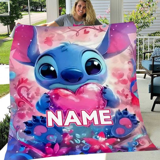Discover Personalized Lilo & Stitchh Fleece Blanket