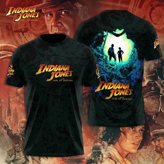 Discover Indiana Jones And The Dial Of Destiny Movie 3D T-Shirt