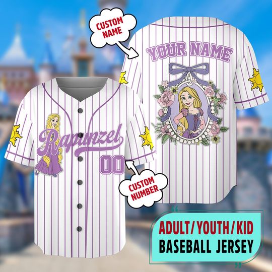 Discover Custom Rapunzell Princess Baseball Jersey