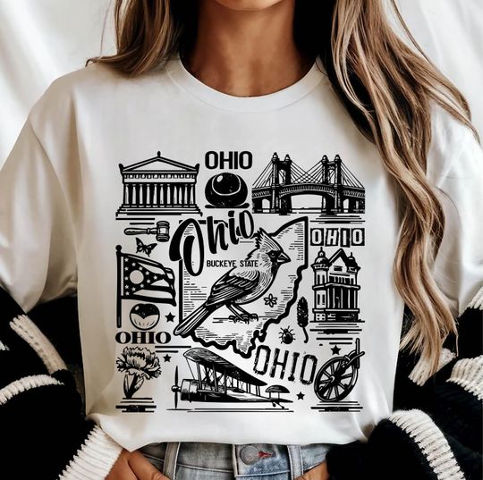 Discover Ohio State Graphic Tee, Retro Mountain Shirt
