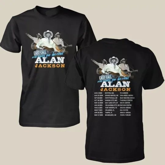 Discover Alan Jackson Last Call One More For The Road Tour 2024-2025 T-shirt