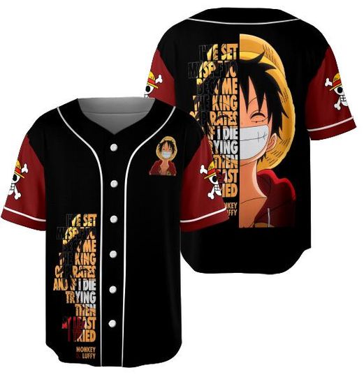 Discover King Of The Pirates Luffy Anime Baseball Jersey