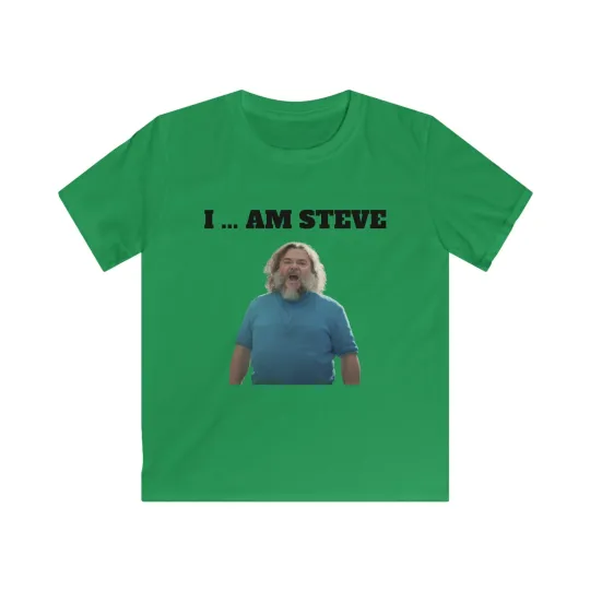 Discover I AM STEVE -T-shirt Kids jack black live action minecraft movie