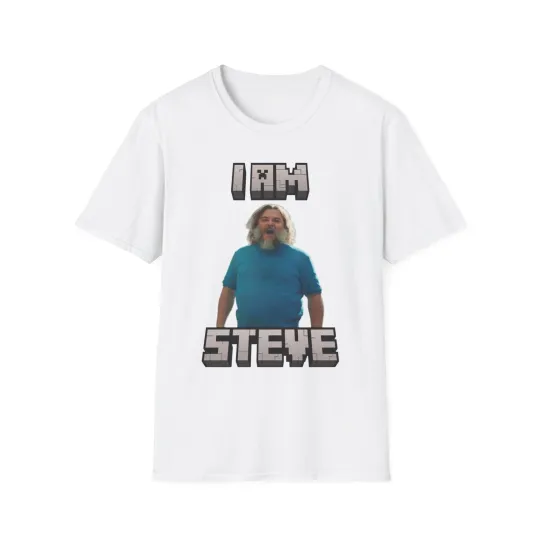 Discover Funny Mine Craft Movie "I Am Steve" Meme T-Shirt, Unisex