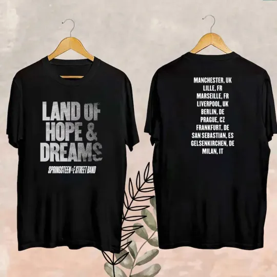 Discover Springsteen & The E Street Band 2025 Land Of Hopes & Dreams Tour Tee Shirt Gift