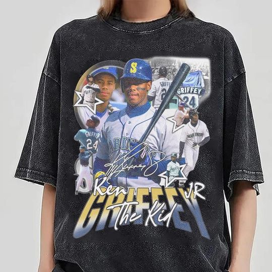 Discover Ken Griffey Jr The Kid Bootleg Rap Style Unisex Tshirt, Ken Griffey Jr The Kid Tee