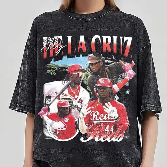 Discover Elly De La Cruz Bootleg Rap Style Tshirt, Elly De La Cruz Tee, Cincinnati Baseball Shirt