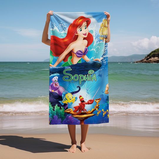 Discover Personalized Disneyyy The Littlee Mermaidd Beach Towel