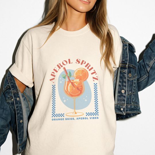 Discover Aperol Spritz Orange Skies Vibe Shirt, Orange Fruit Shirt