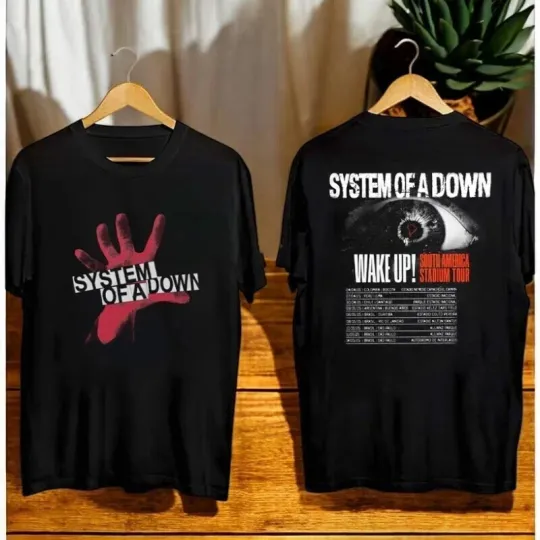 Discover SYSTEM OF DOWN South America Stadium Tour Concert 2025 T-Shirt