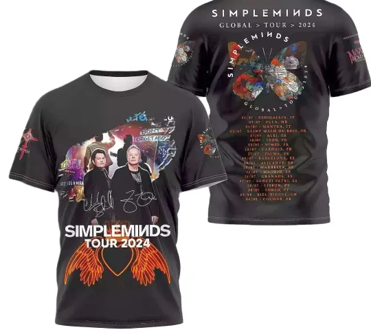 Discover Simple Minds 2024 Global Tour 3D T-Shirt